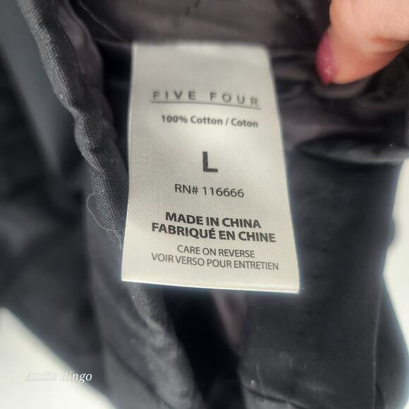 Five Four O’Leary Black Utility Jacket Corduroy Collar NWT Large - Picture 10 of 13